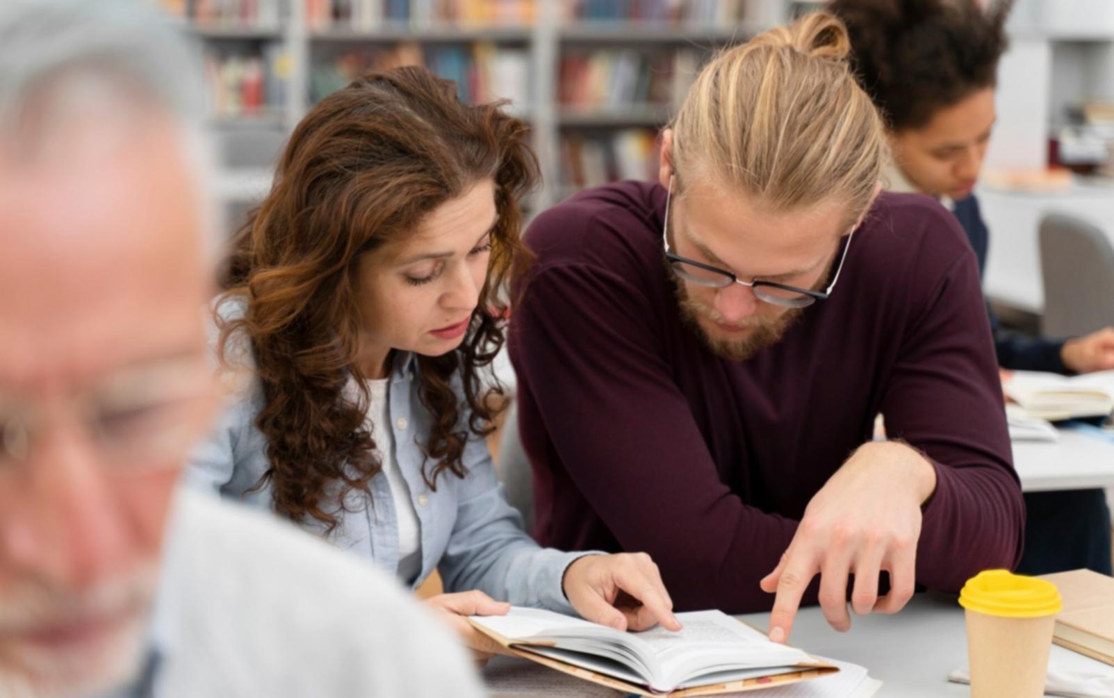 Parents teaching children about saving money